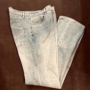 Christine Alexander Swarovski Crystals Embellished Bling Jeans